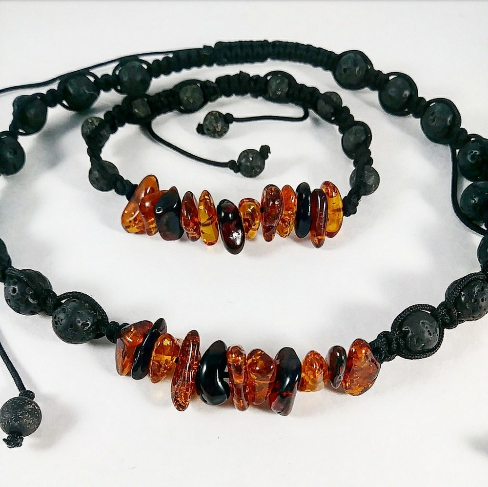 Macreme Amber Choker Set